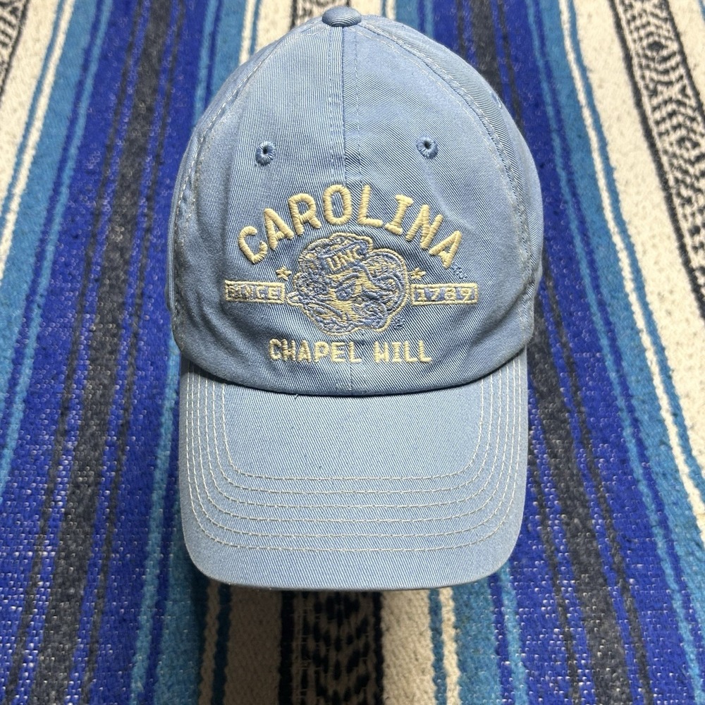 Y2K UNC North Carolina Tar Heels Chapel Hill Ram Adjustable Hat Blue Cap